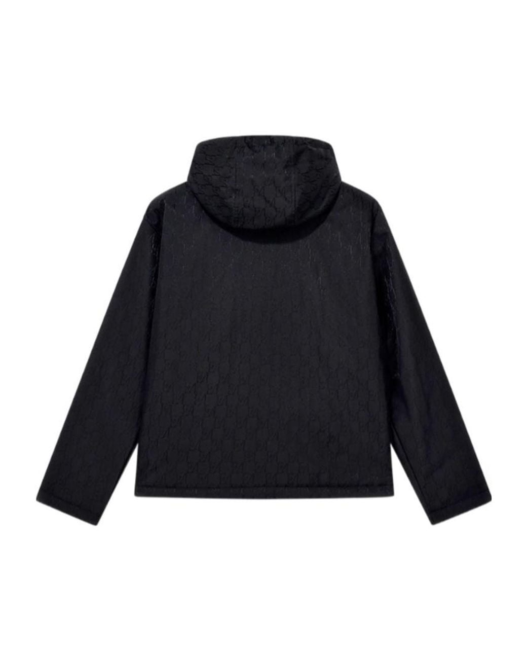 Emporio Armani Blue Logo-Monogram Hooded Jacket for men