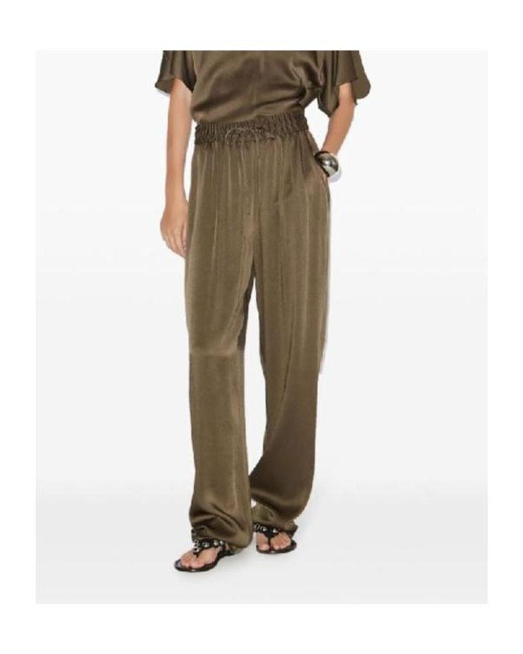 Isabel Marant Green Kendry Drawstring Trousers