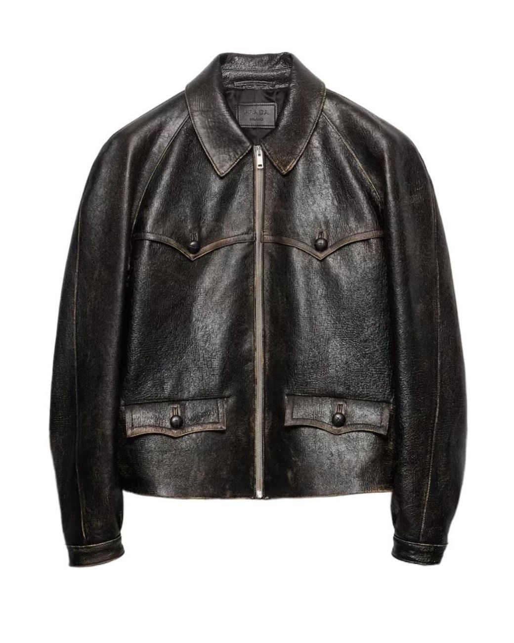Prada Black Long-Sleeved Zip-Up Jacket for men