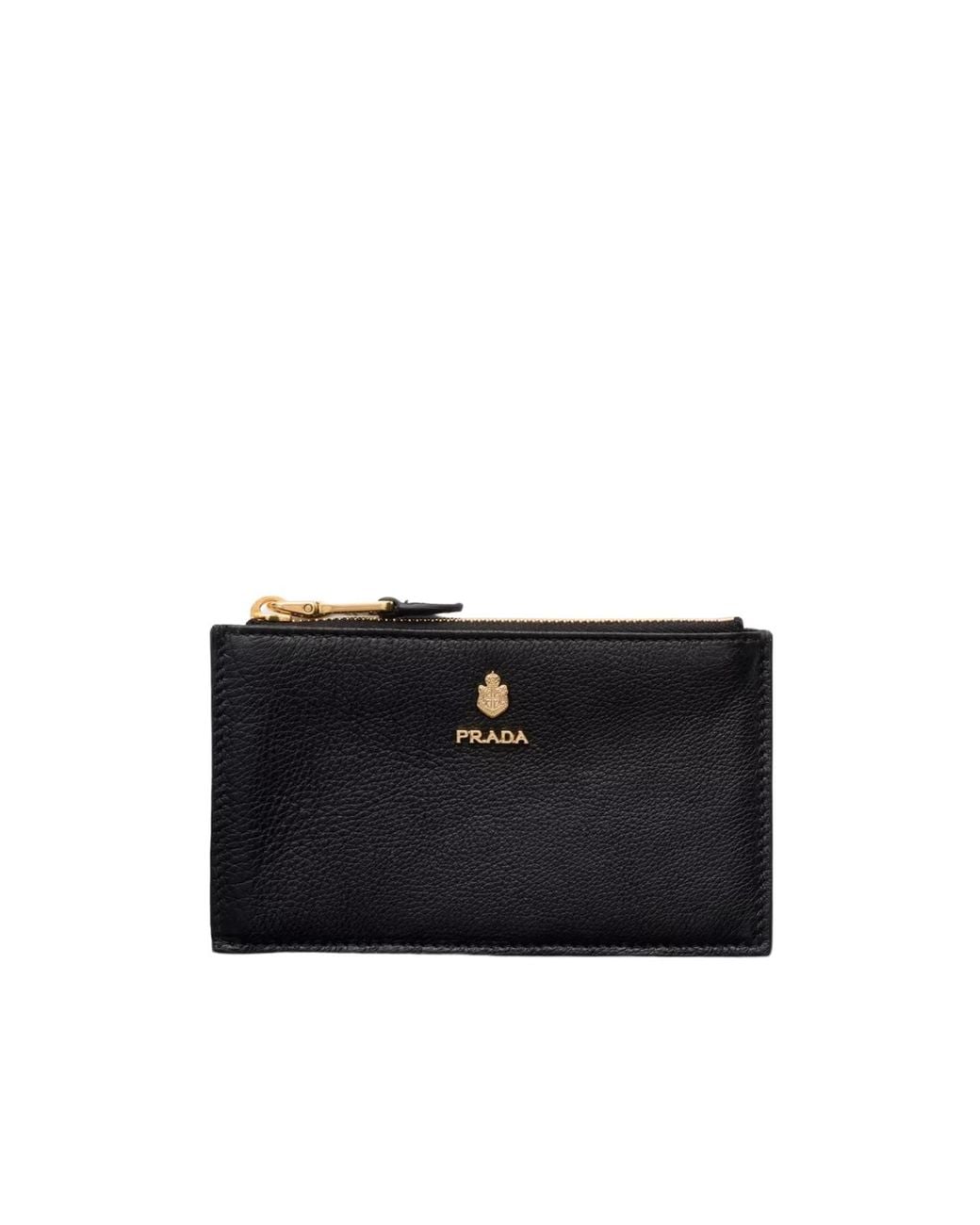 Prada Black Leather Card Holder
