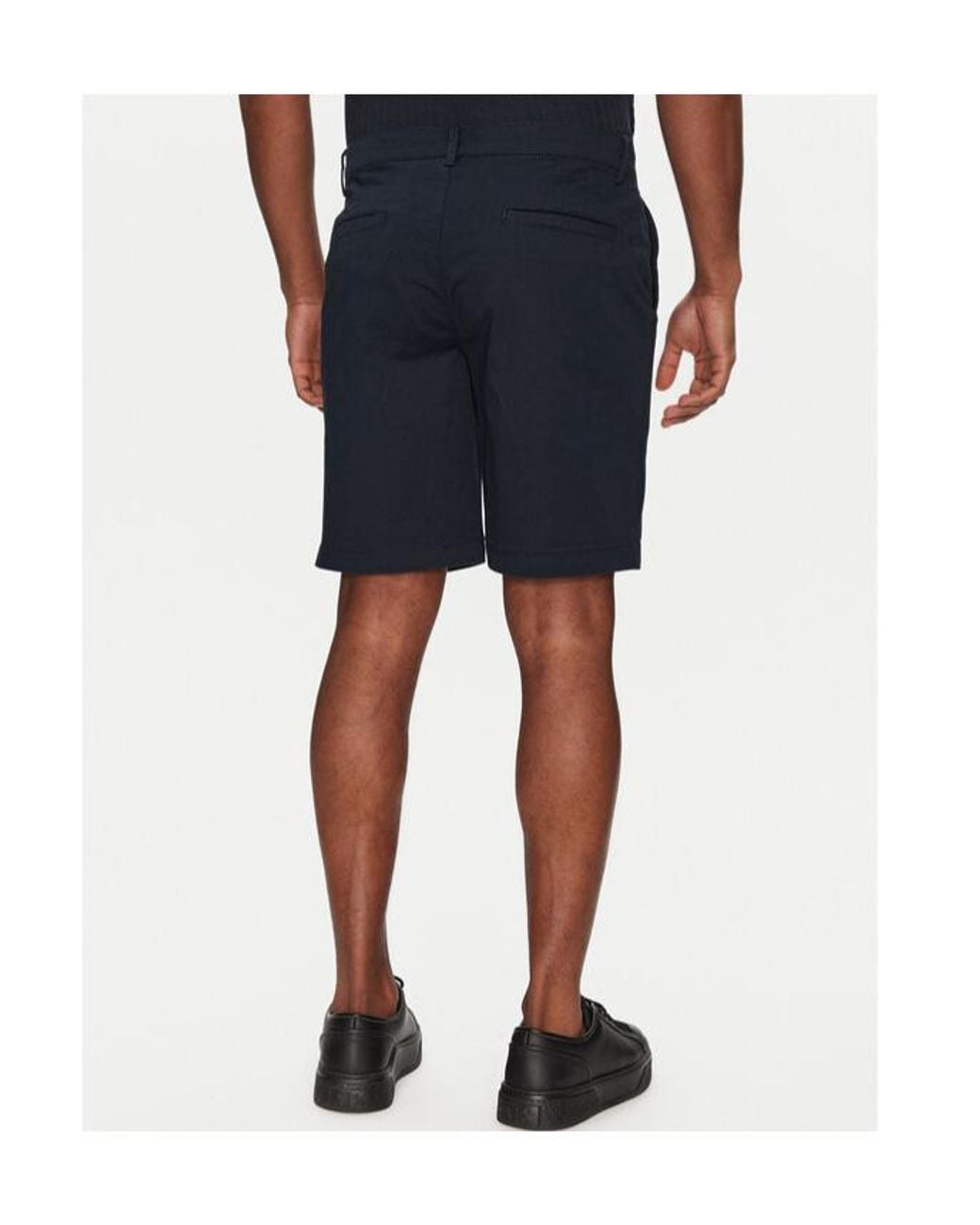 Emporio Armani Blue Logo-Patch Shorts for men