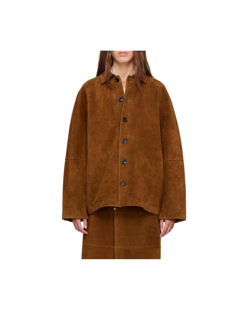 Studio Nicholson Brown Bowe Suede Jacket for men