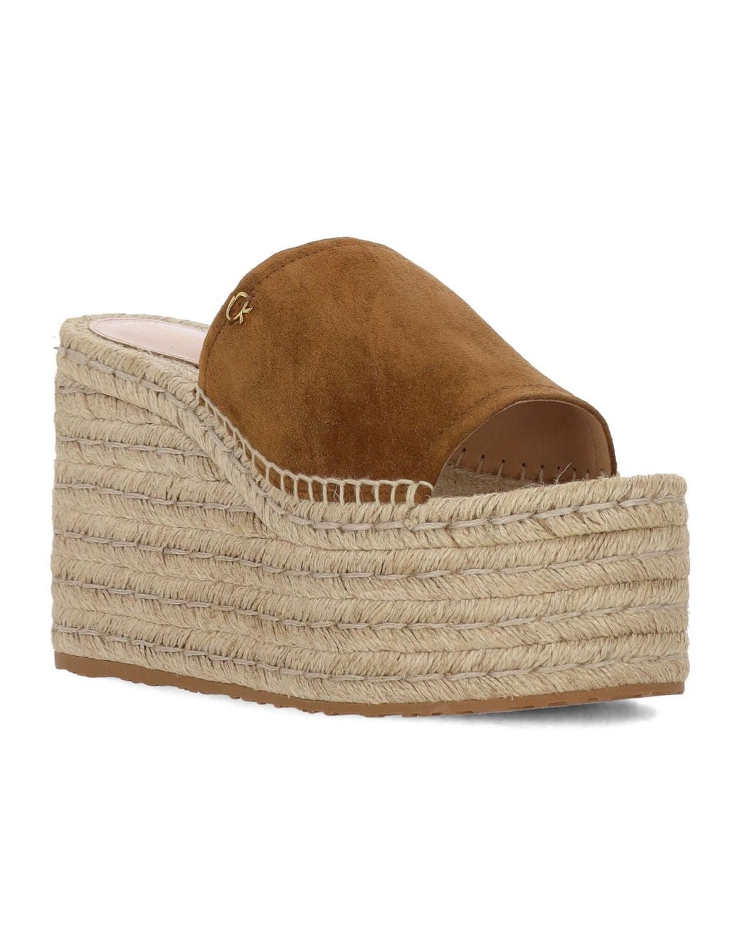 Gianvito Rossi Brown Platform Espadrille Heeled Sandals