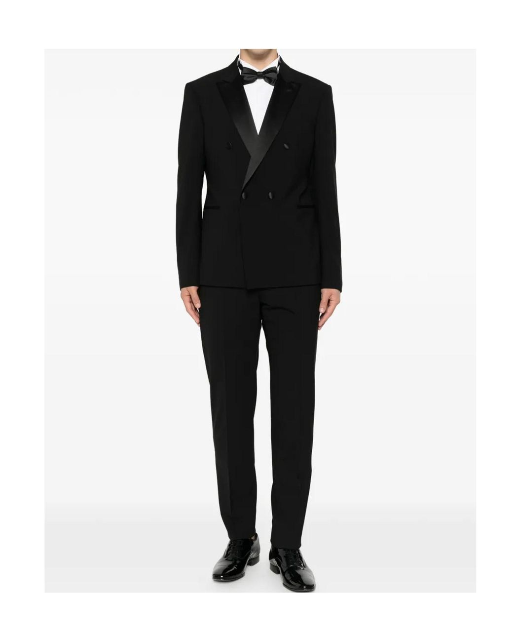 Emporio Armani Black Double-Breasted Suit for men