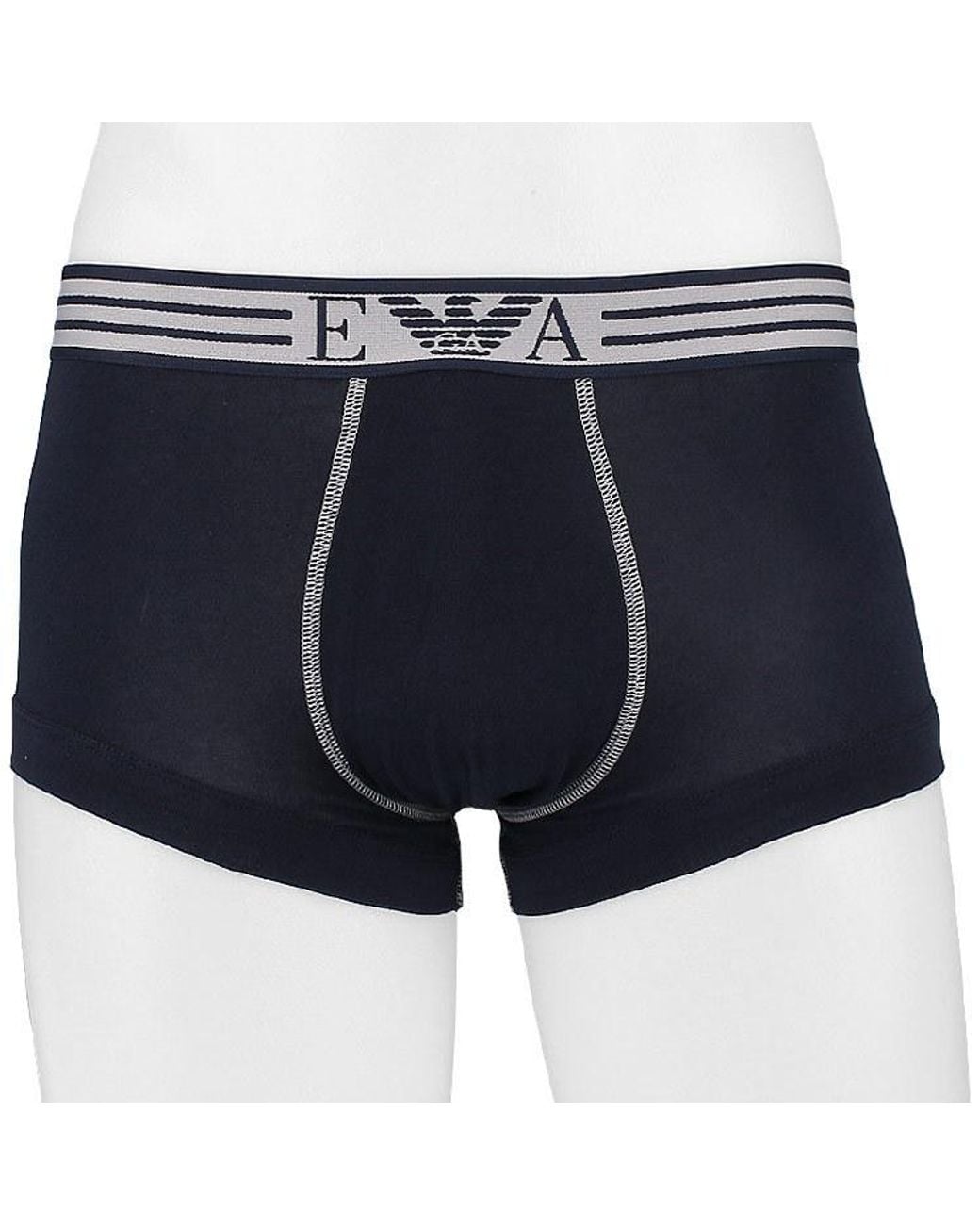 Emporio Armani Blue Elastic Waist Boxer Briefs for men