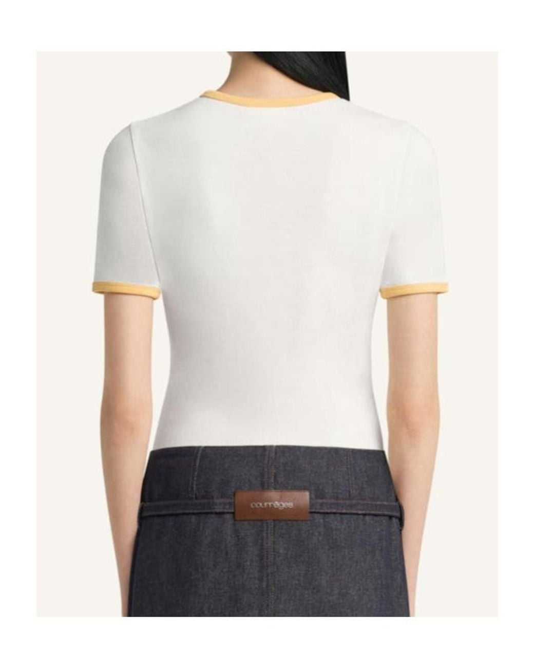 Courreges White Courrèges Heritage Crewneck T-Shirt