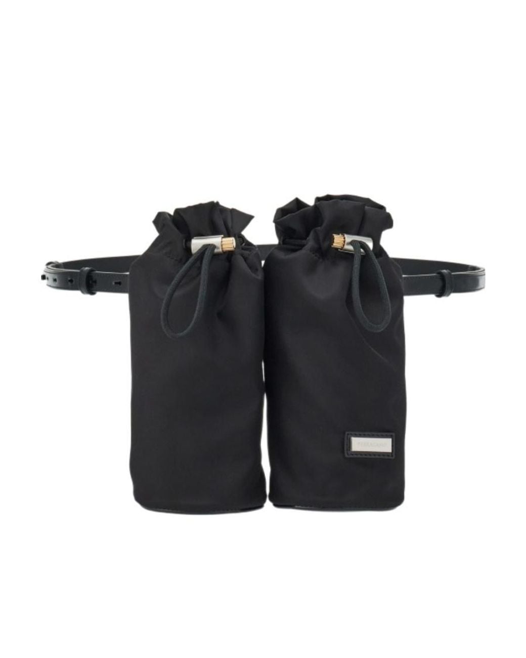 Ferragamo Black Ferragamo Double Belt Bag for men