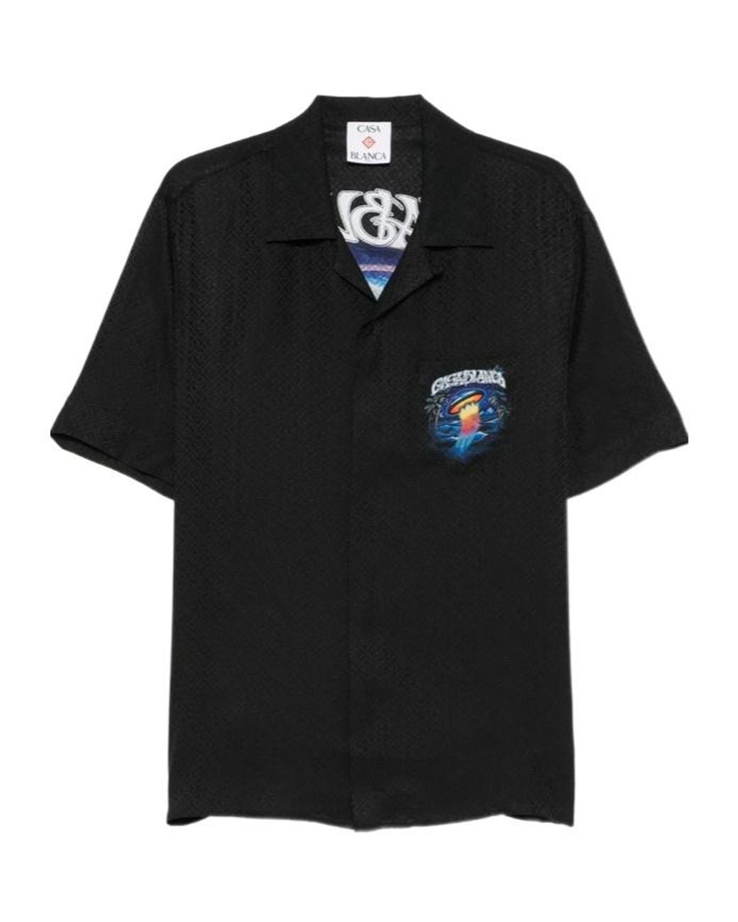 Casablanca Black Sahara Twilight Jacquard Shirt for men