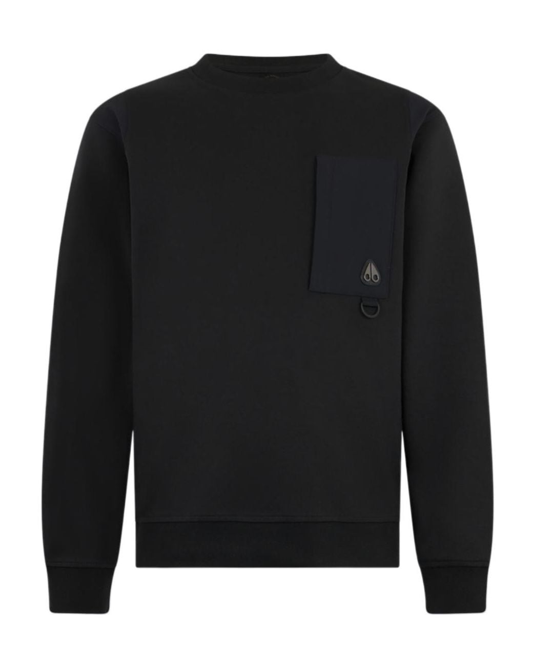 Moose Knuckles Black Dalon Crewneck Sweatshirt for men
