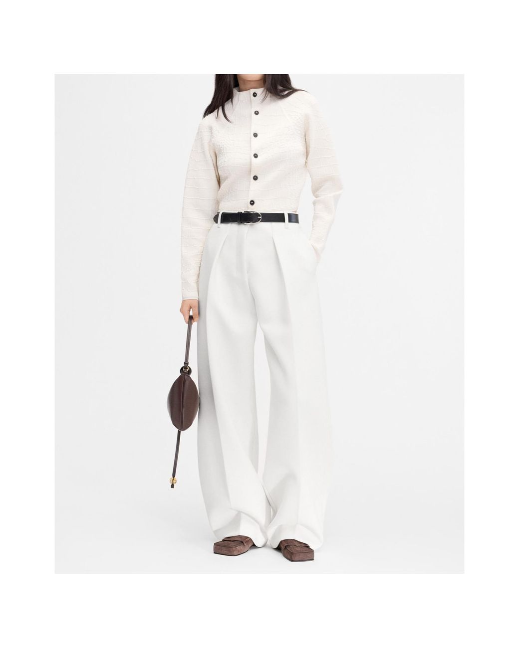Jacquemus White The Ovalo Curved Leg Trousers