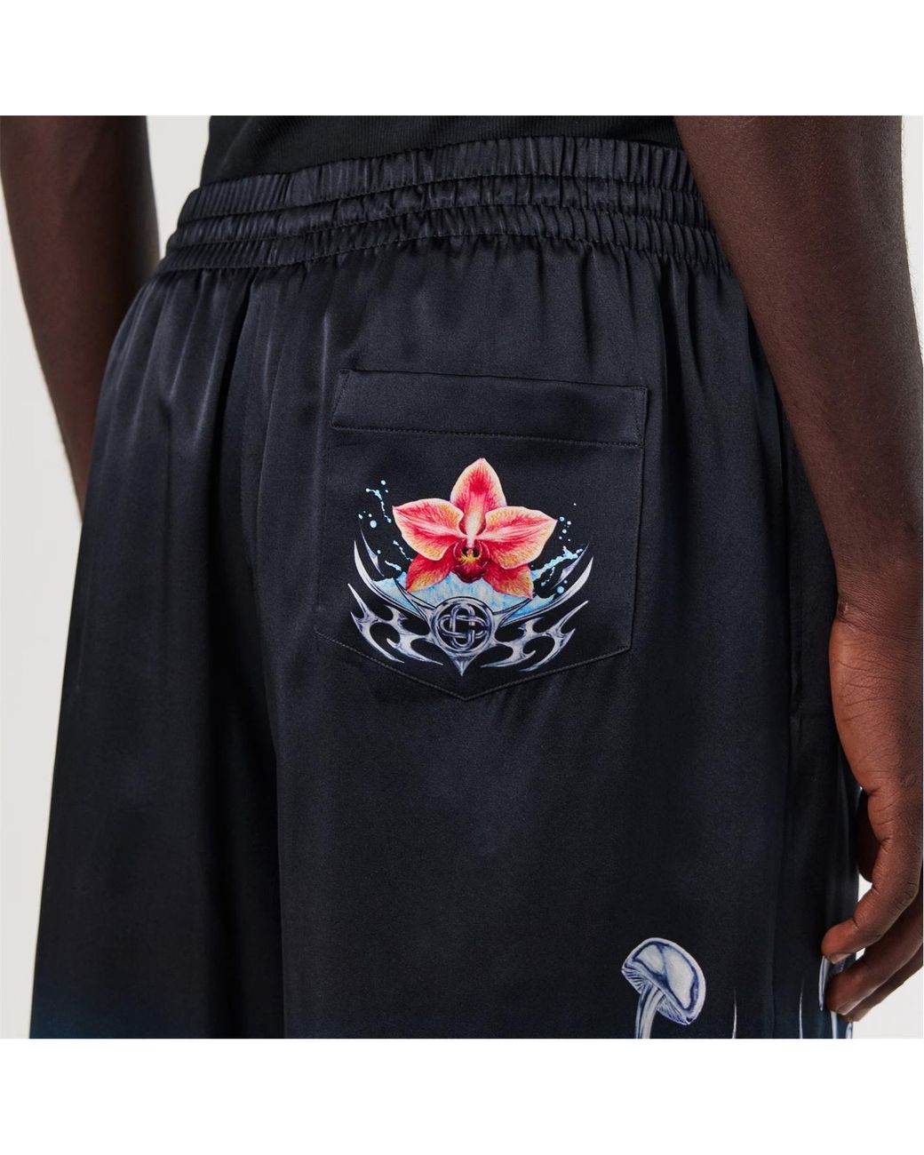 Casablanca Blue Elastic Waist Shorts for men