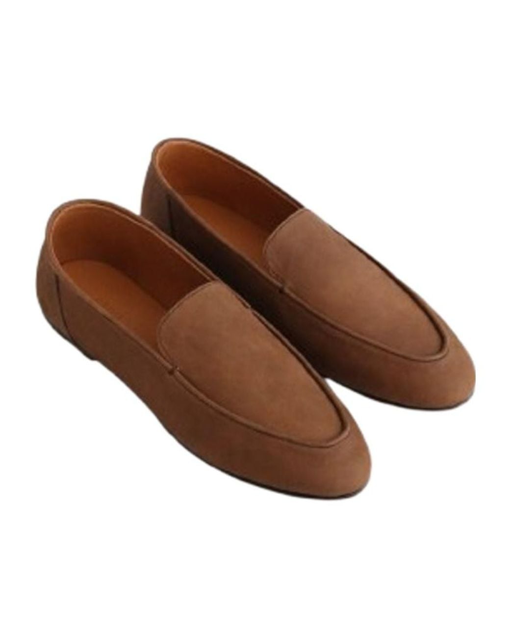 Auralee Brown Flat Loafers for men