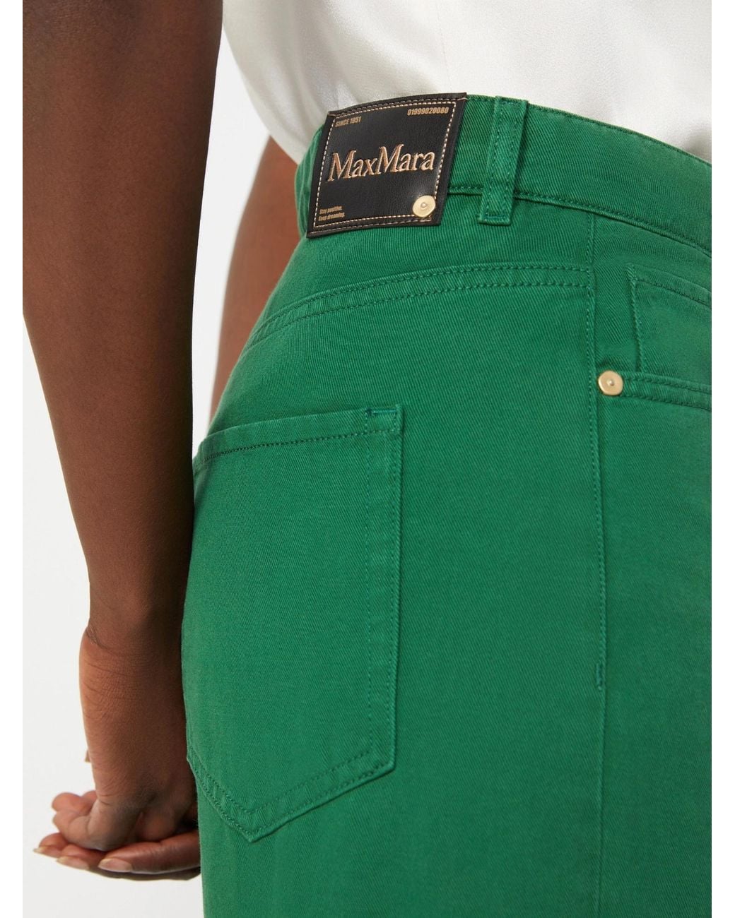 Max Mara Green 'S Onorata Straight Leg Pants