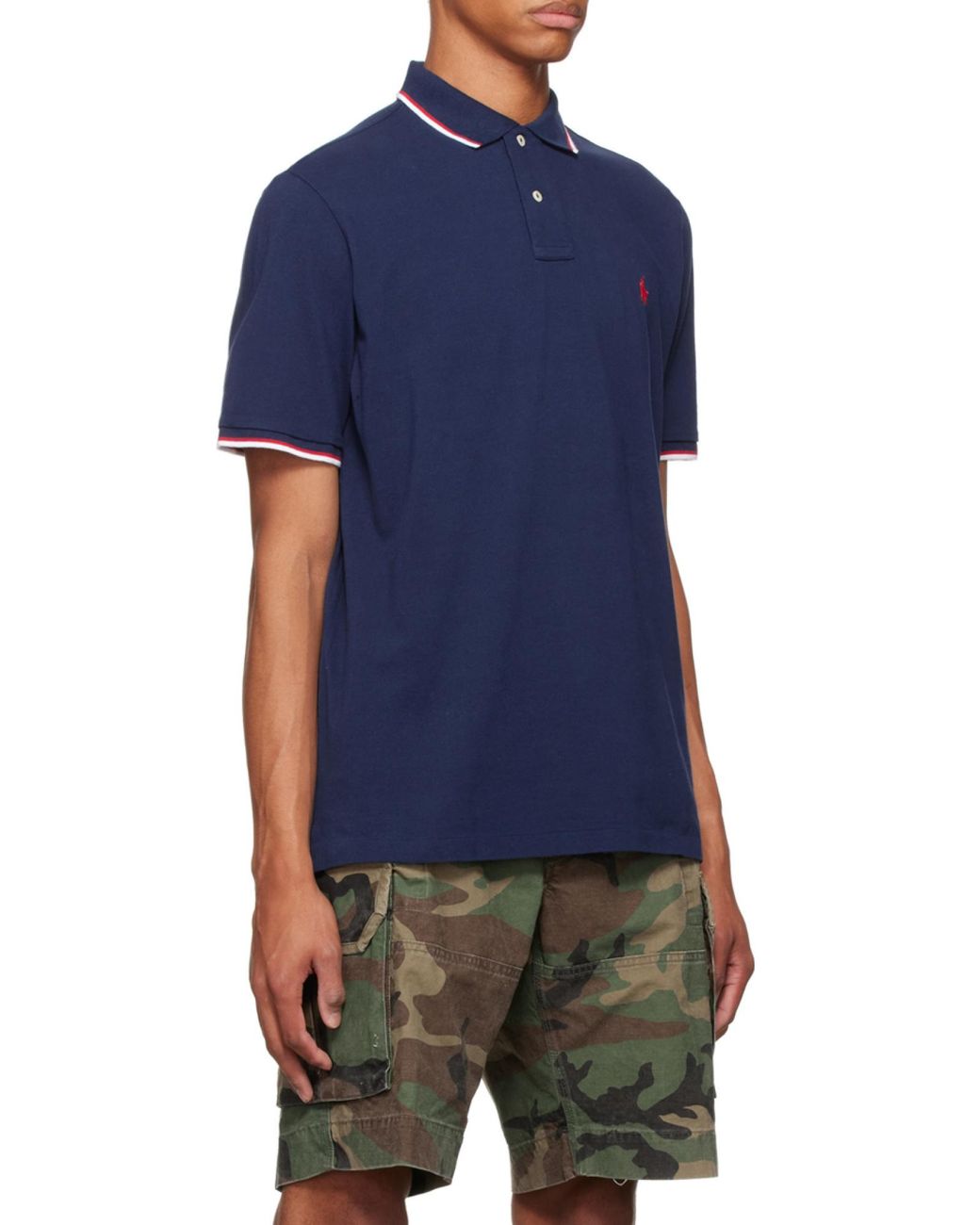 Ralph Lauren Blue Polo Tipped Short Sleeve Polo Shirt for men