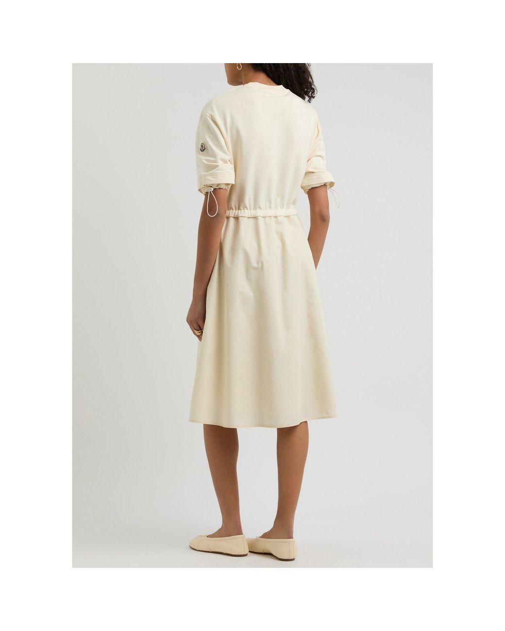 Moncler White Loose A-Line Dress
