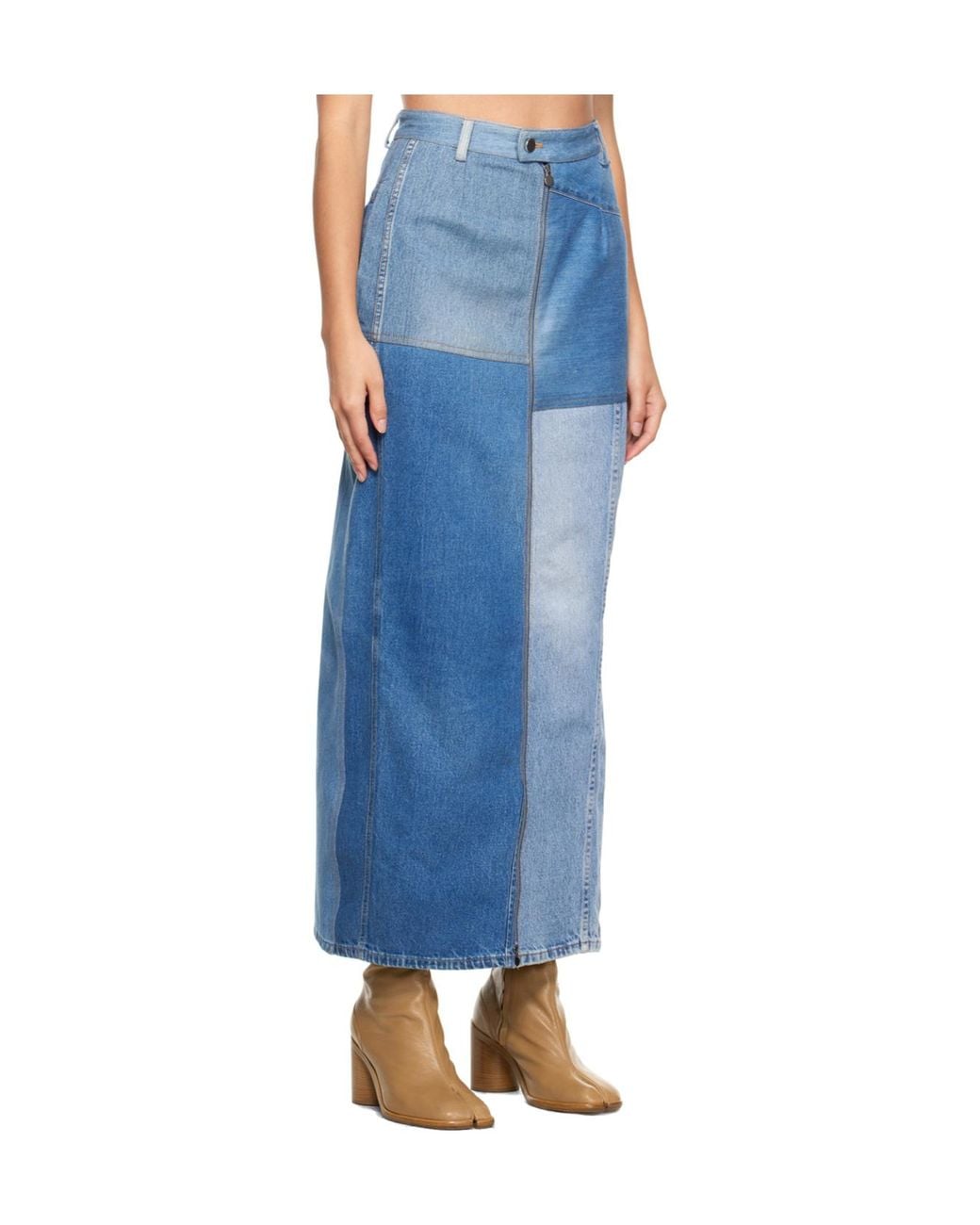 Niccolò Pasqualetti Blue Patta Denim Skirt