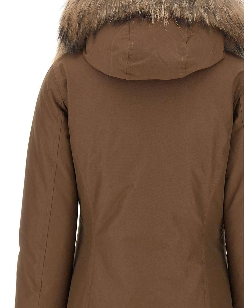 Woolrich Brown Arctic Hooded Parka Coat