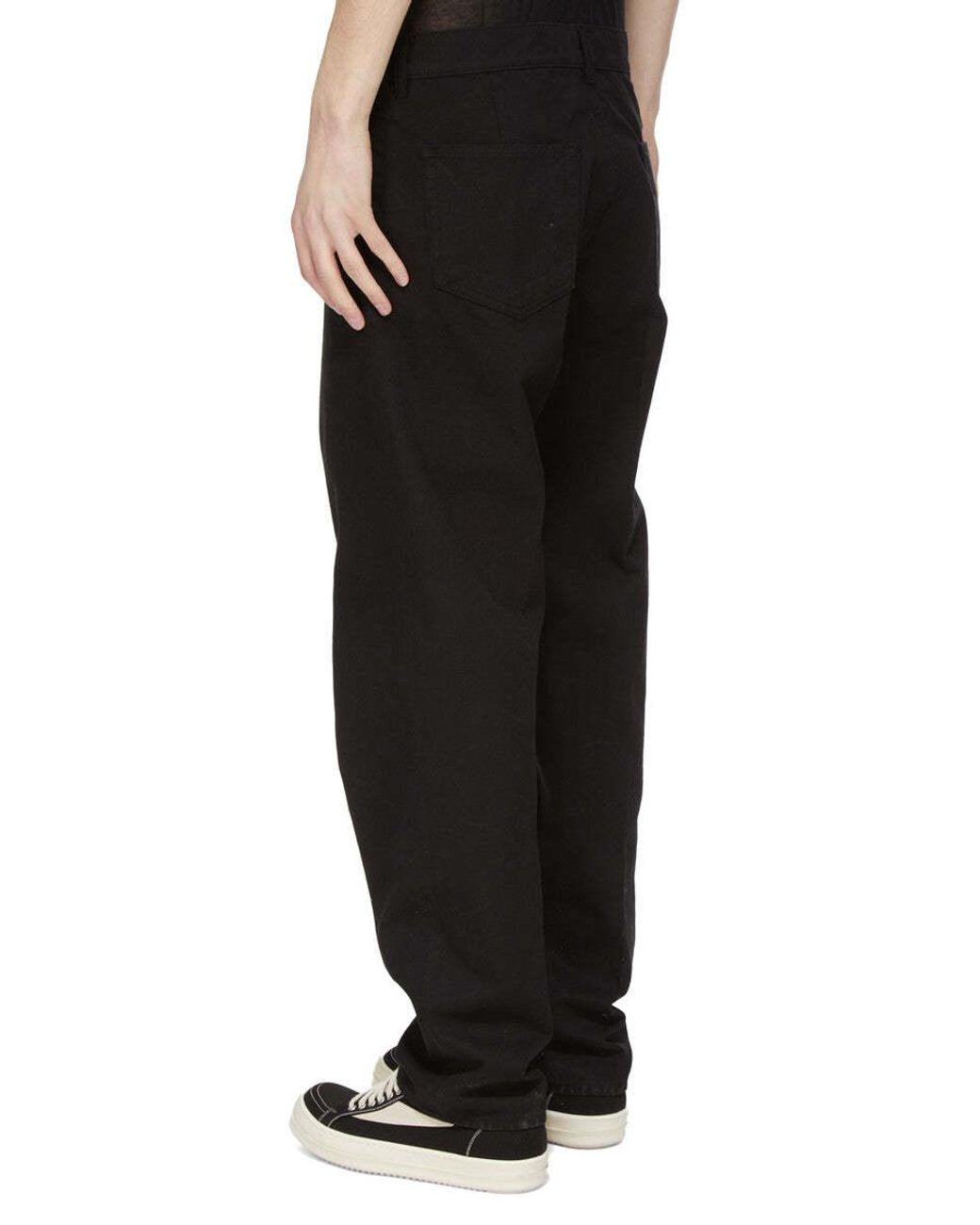 Rick Owens Black Button-Fly Jeans for men