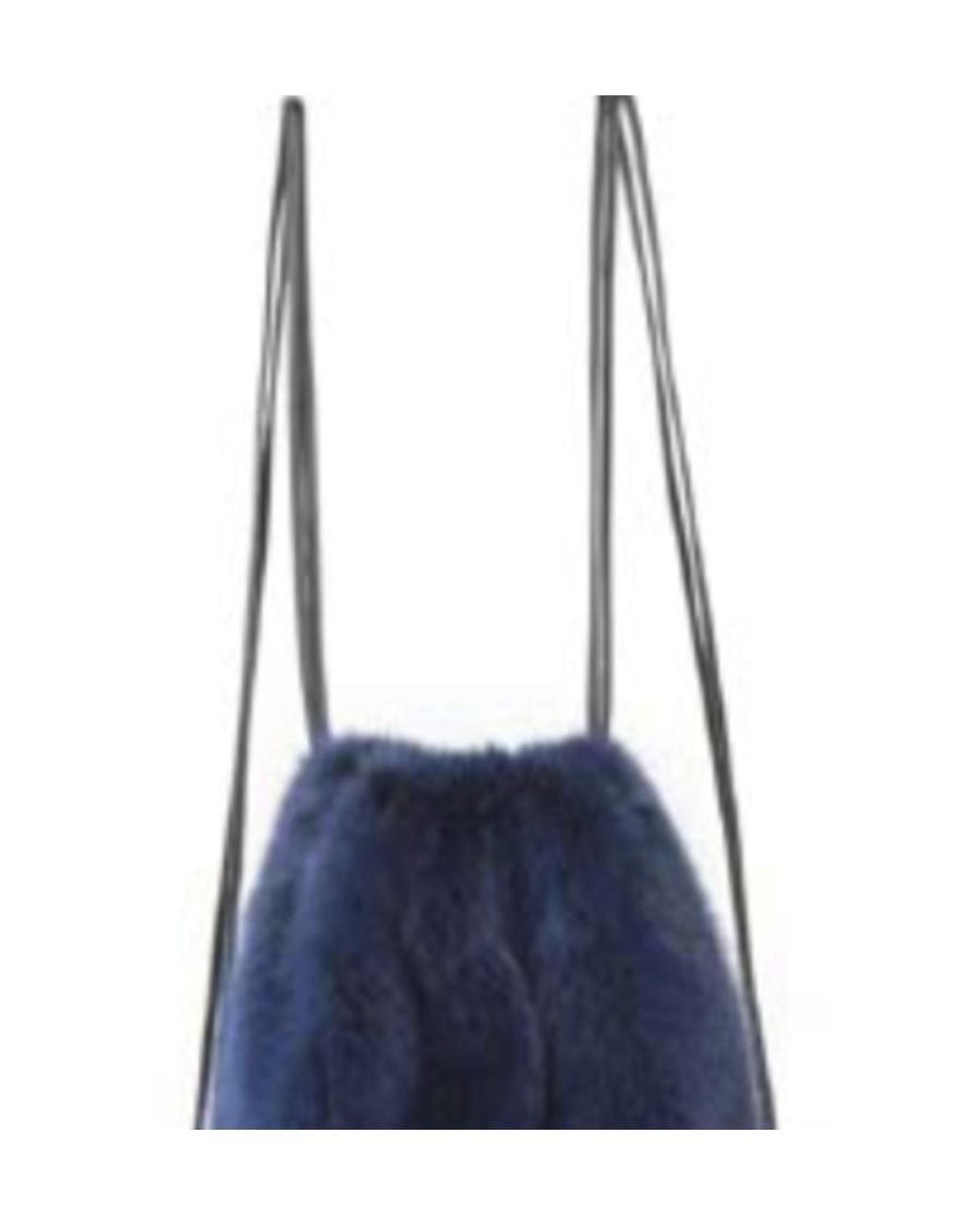 Simonetta Ravizza Blue Plush Backpack
