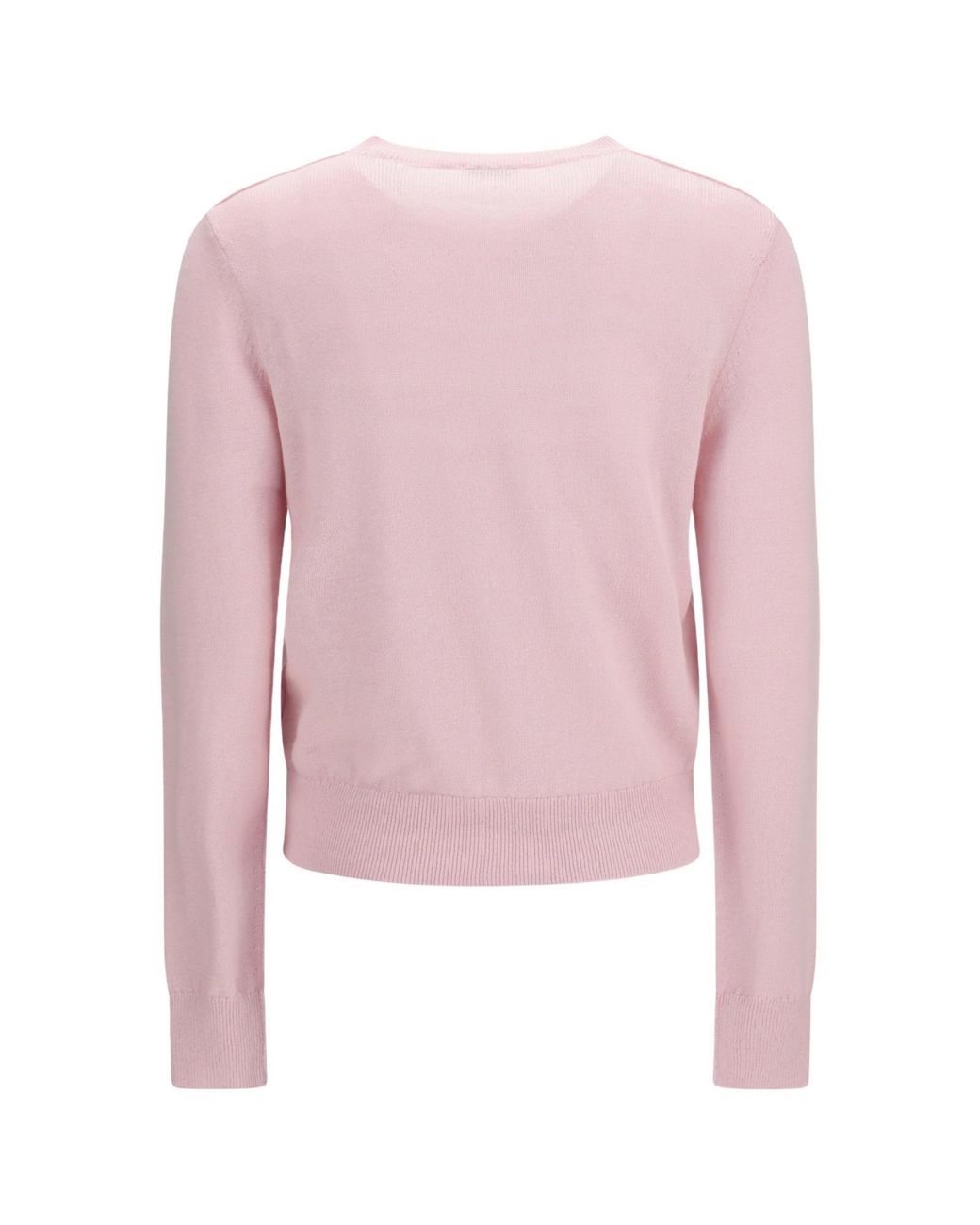Burberry Pink Ekd Crewneck Buttoned Cardigan