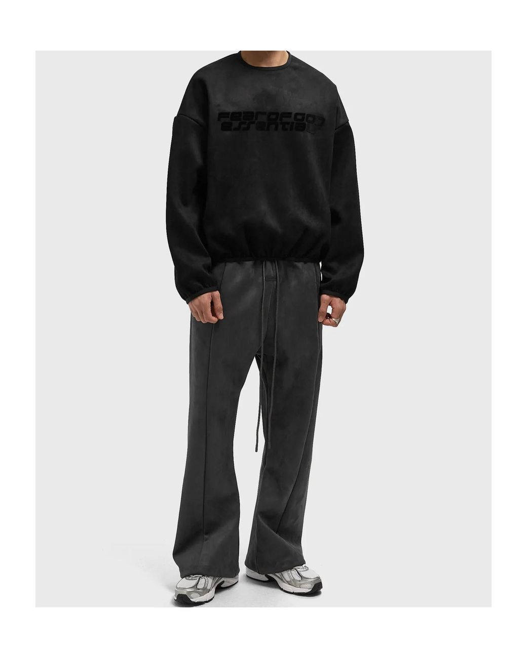 Fear Of God Black Long Sleeved Crewneck Sweatshirt for men