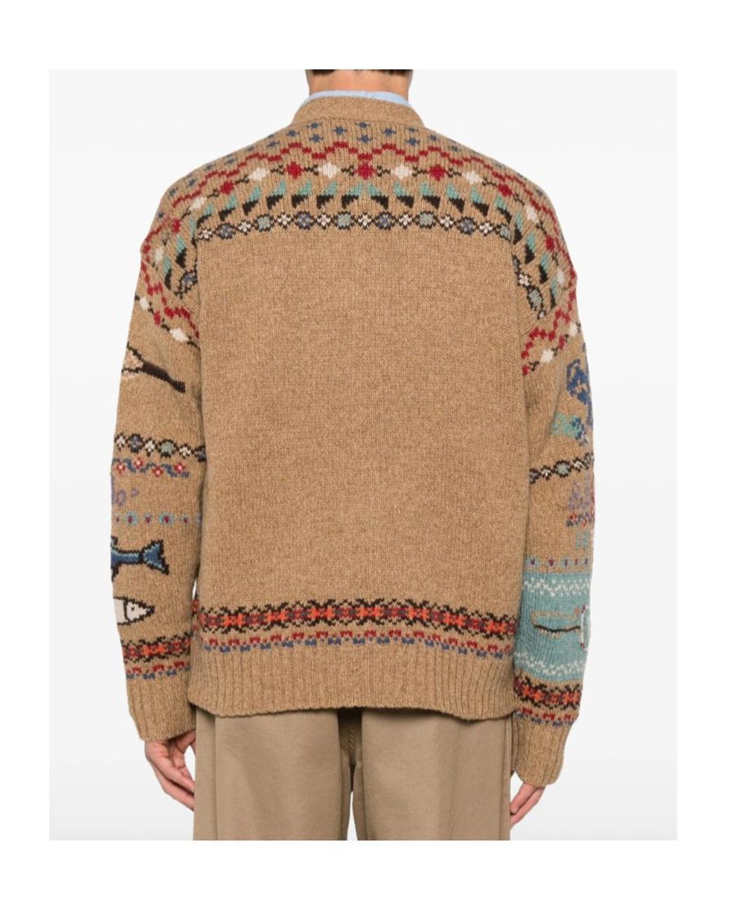 Polo Ralph Lauren Gray Panorama Intarsia Cardigan for men