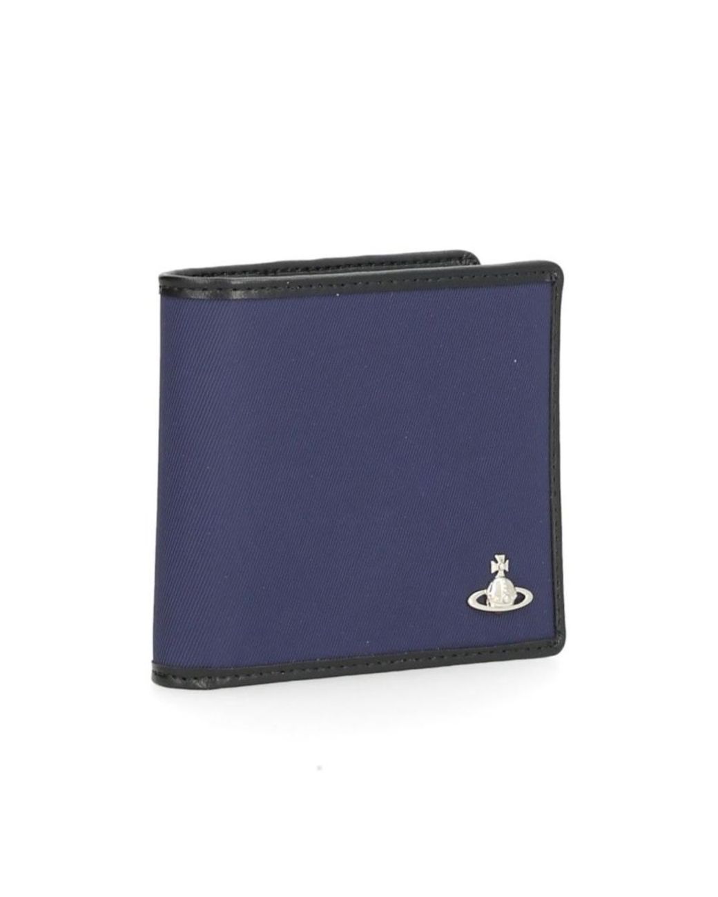 Vivienne Westwood Blue Orb-Plaque Bifold Wallet