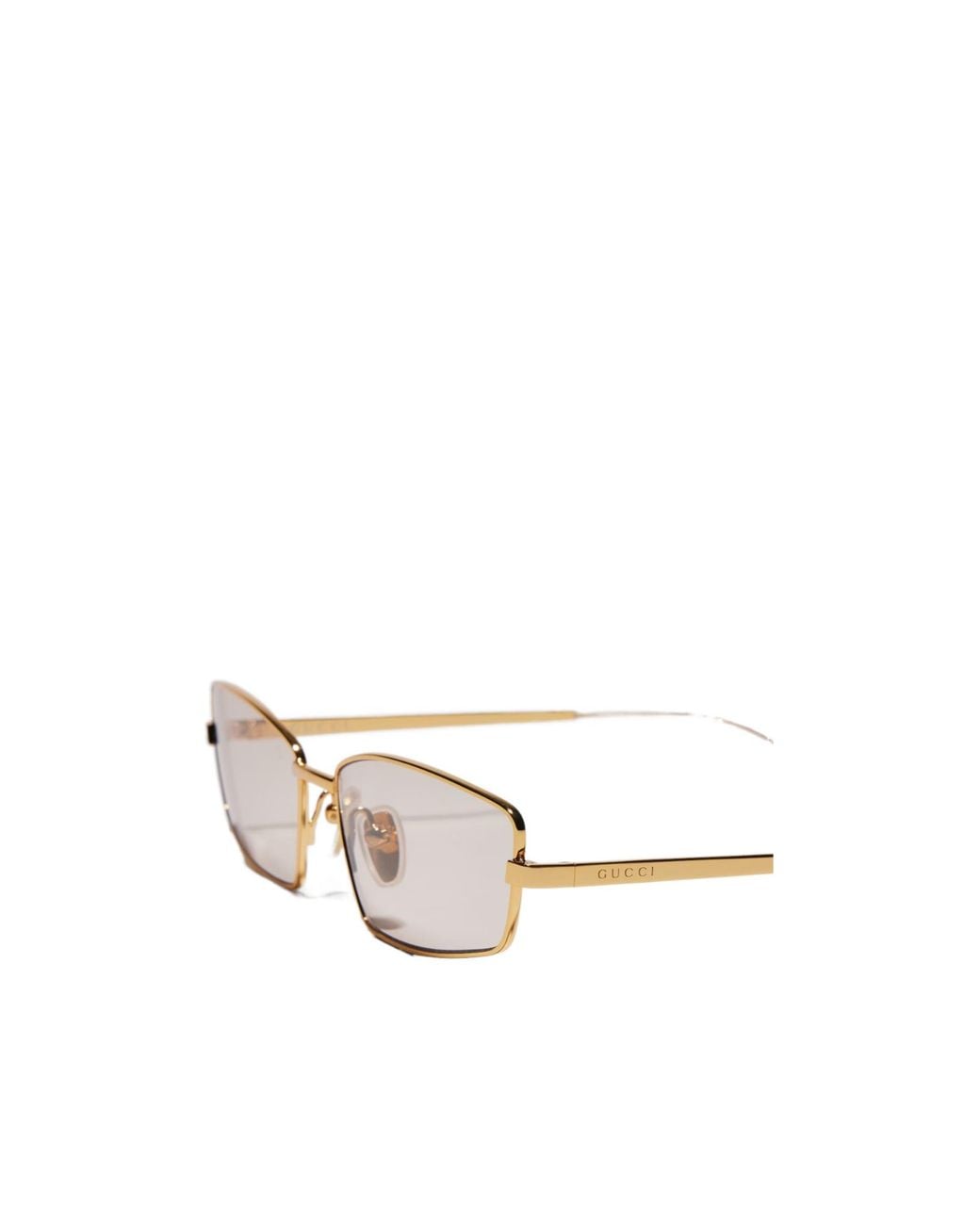 Gucci White Rectangular Frame Sunglasses for men