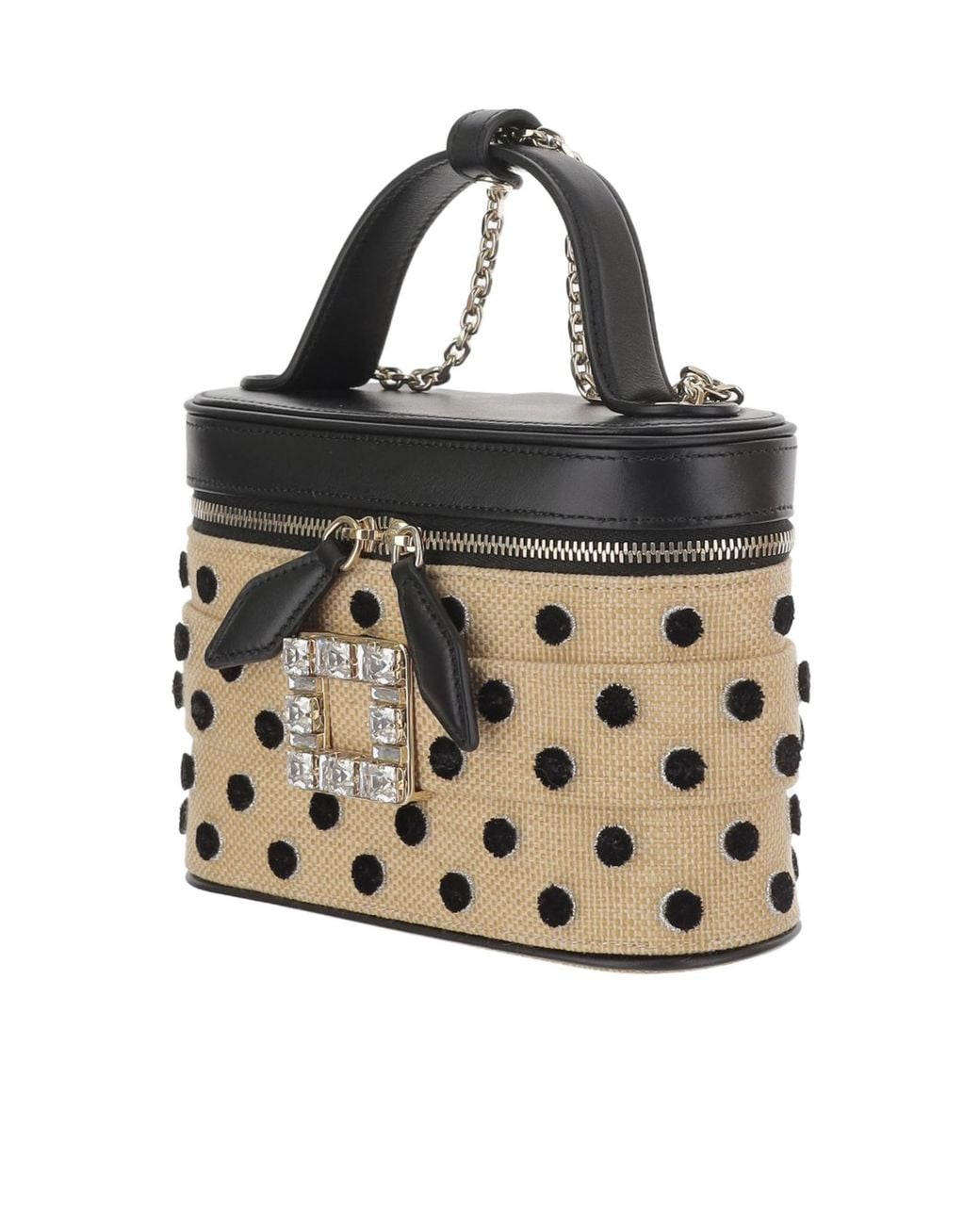 Roger Vivier Metallic Embellished Zipped Clutch Bag