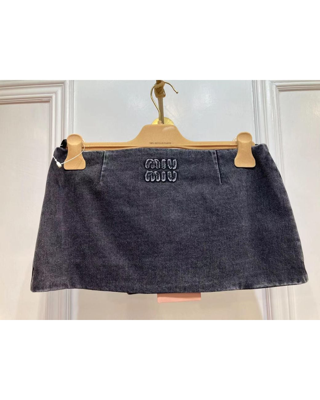 Miu Miu Black Wrapped Mini Skirt