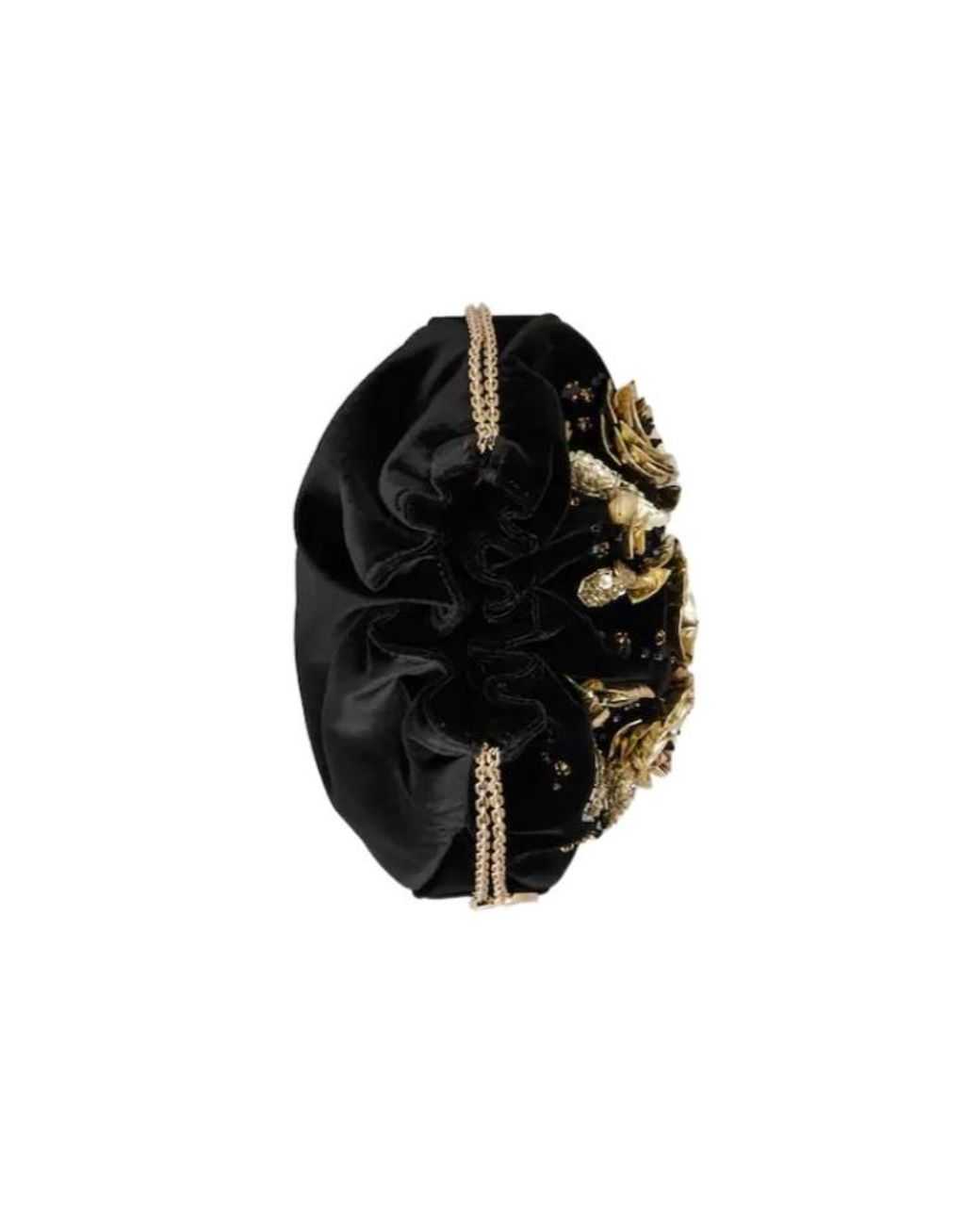 Roger Vivier Black Rose Pilgrim Mini Bag