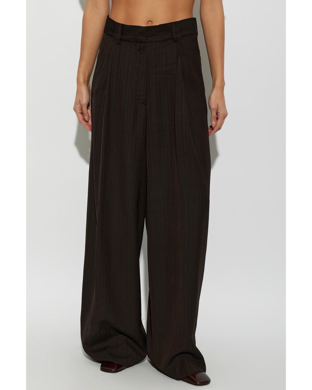 Dries Van Noten Black Belt-Loop Dress Trousers