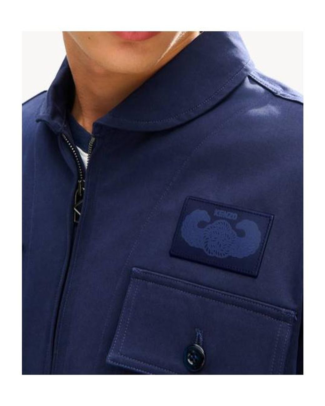 KENZO Blue Utility Pocket Jacket for men