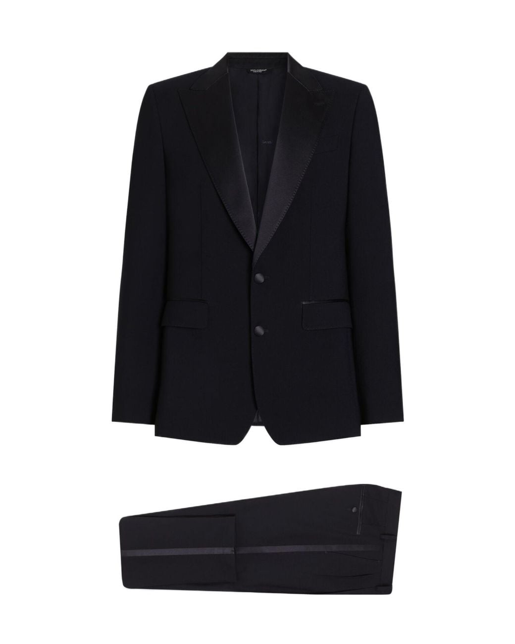 Dolce & Gabbana Black Single-Breasted Tuxedo Sicilia Light Suit for men