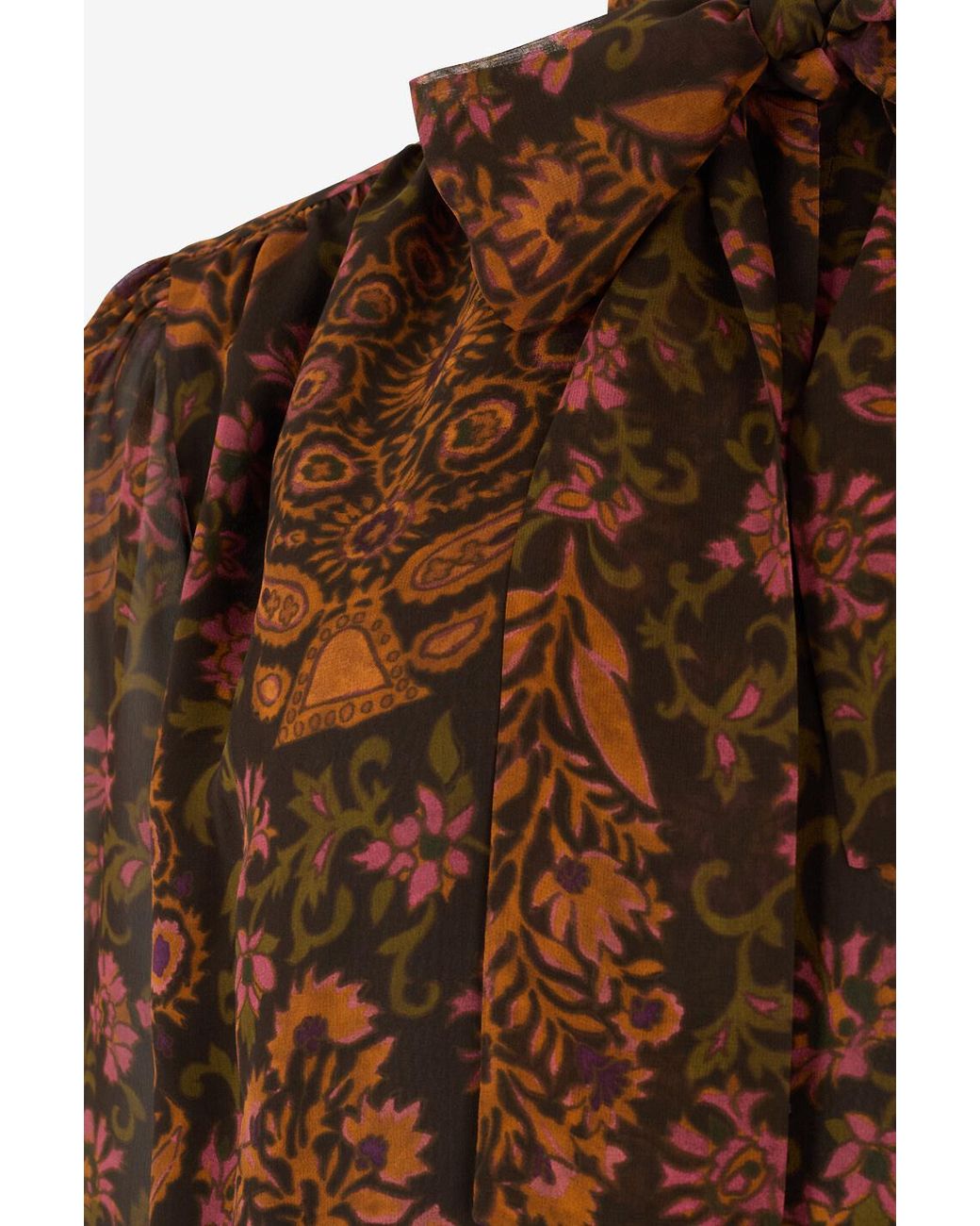 Giambattista Valli Brown Paisley Print Shirt