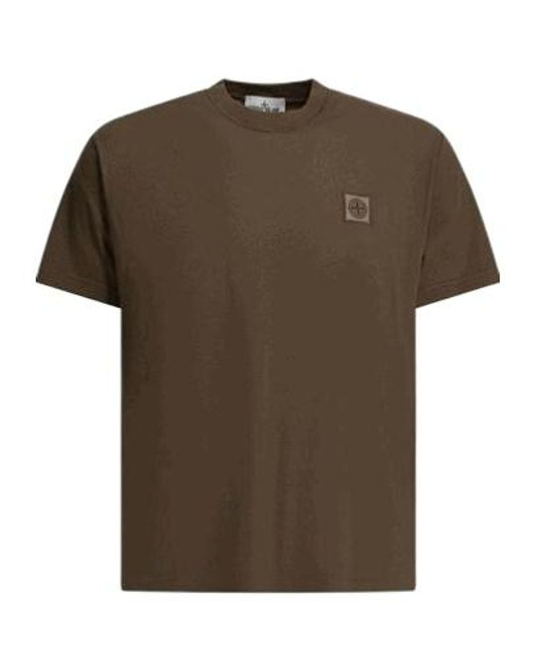 Stone Island Green Logo Patch T-Shirt for men