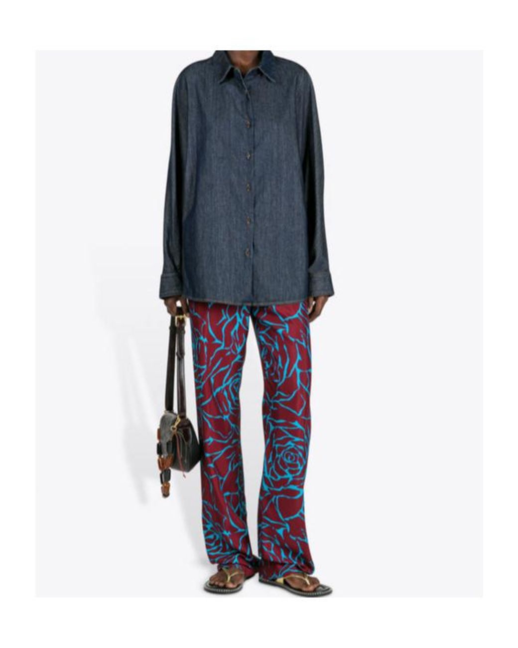 Dries Van Noten Blue Denim Cocoon Shirt