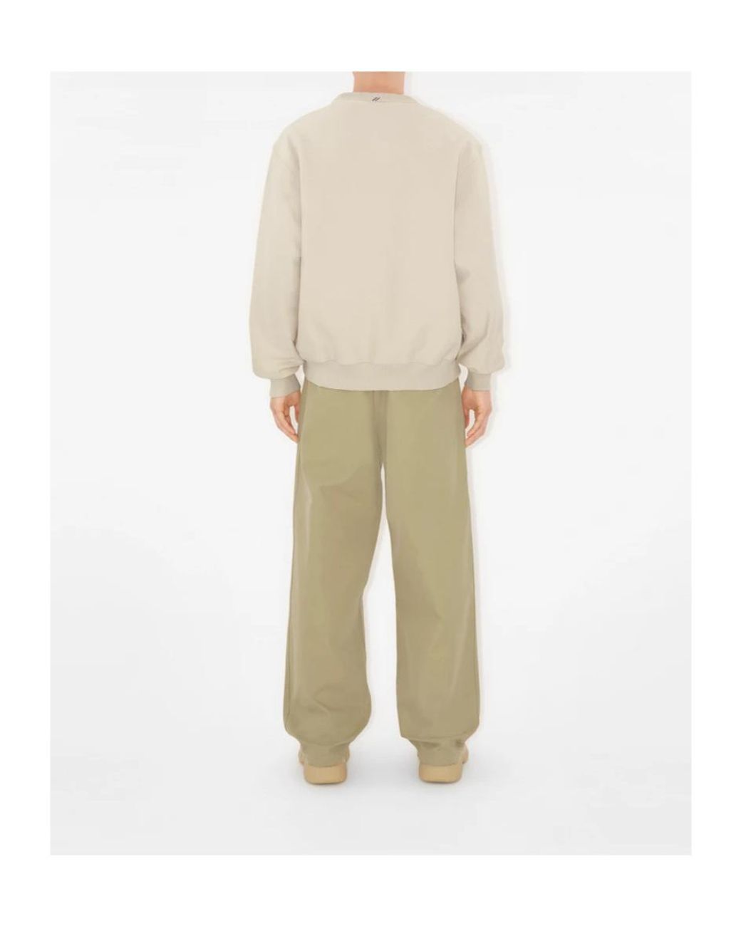Burberry Green Straight-Leg Mid-Rise Chinos for men