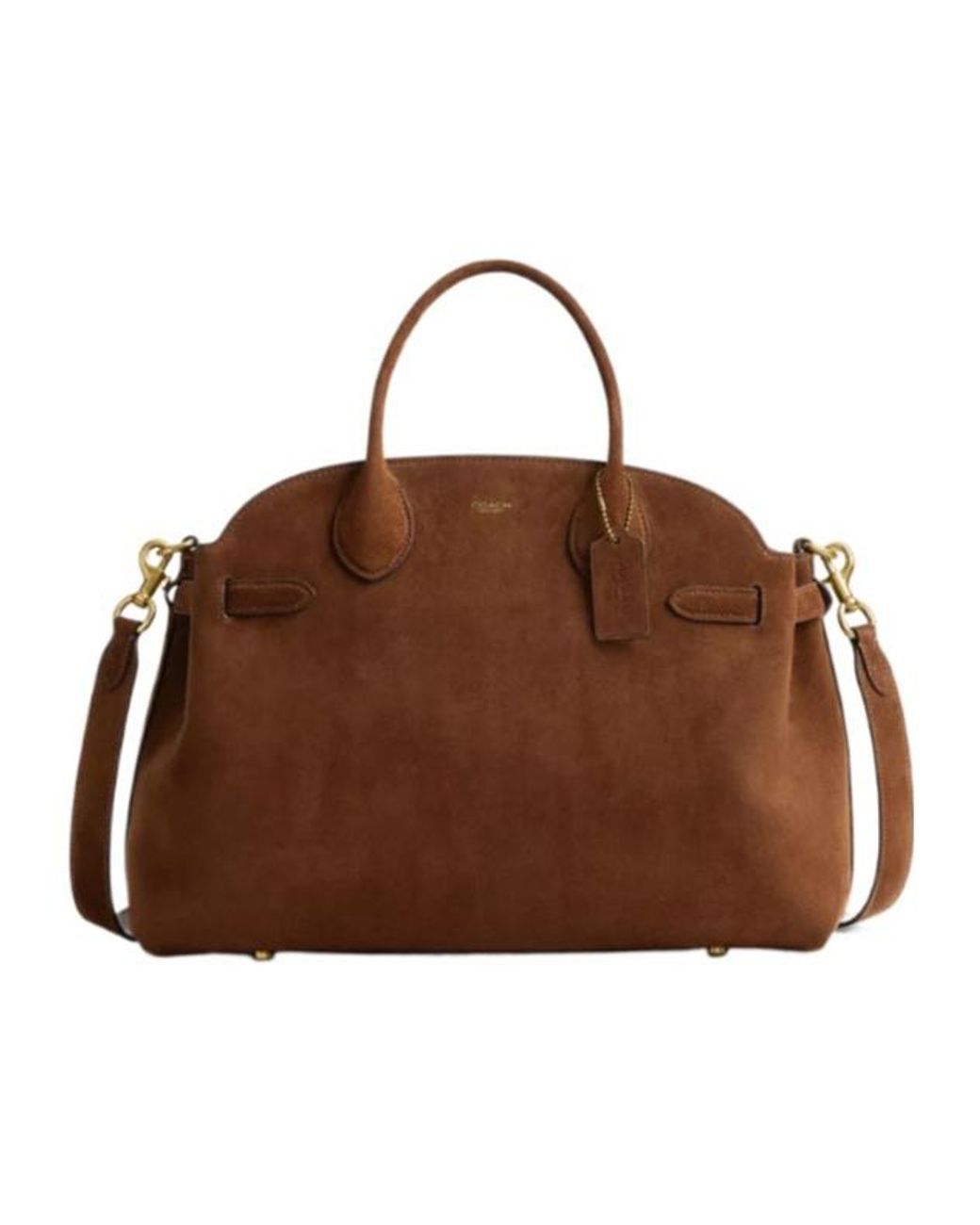 COACH Brown Empire Carryall 40 Soft Clutch Bag