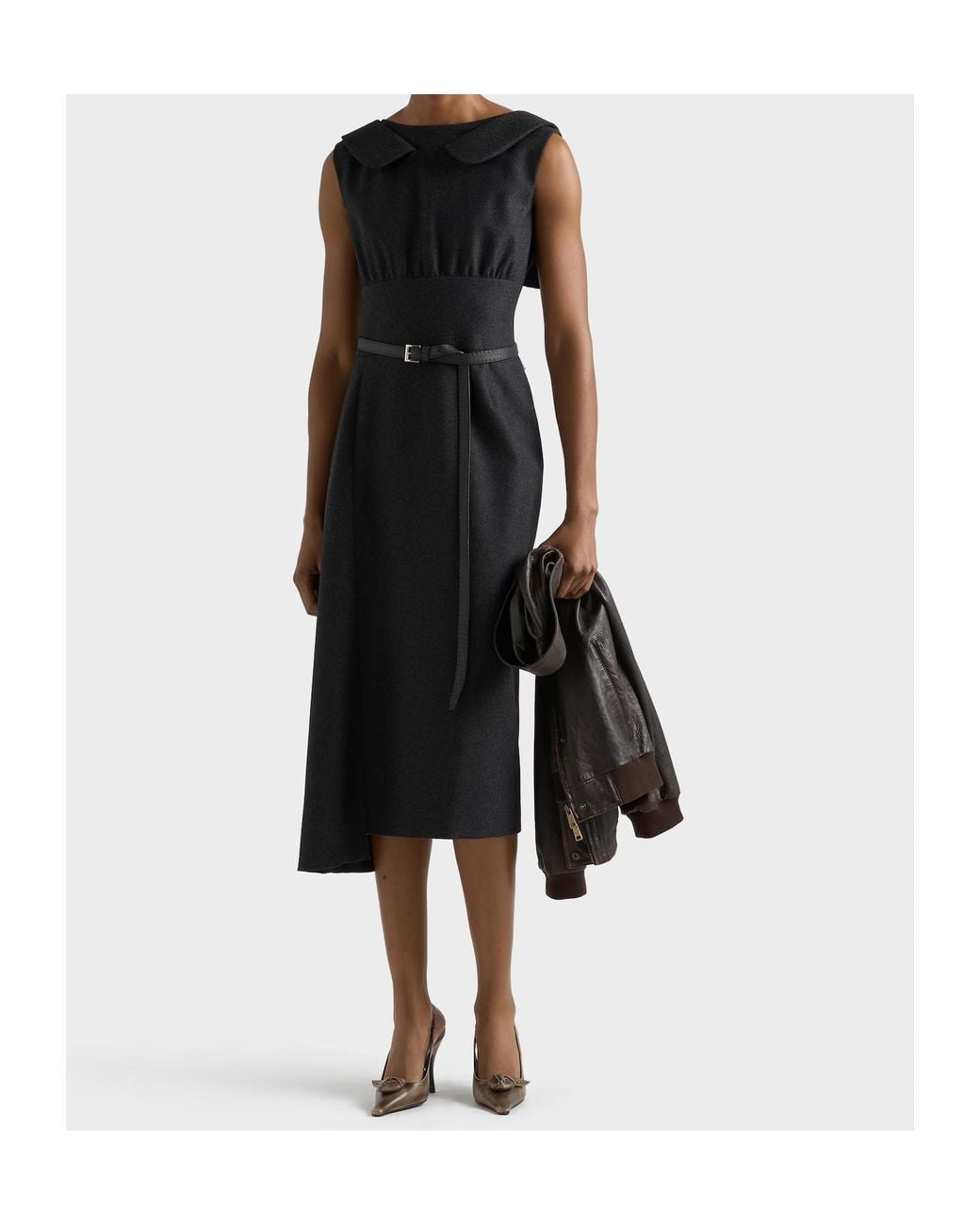 Prada Black Re-Wool Dress