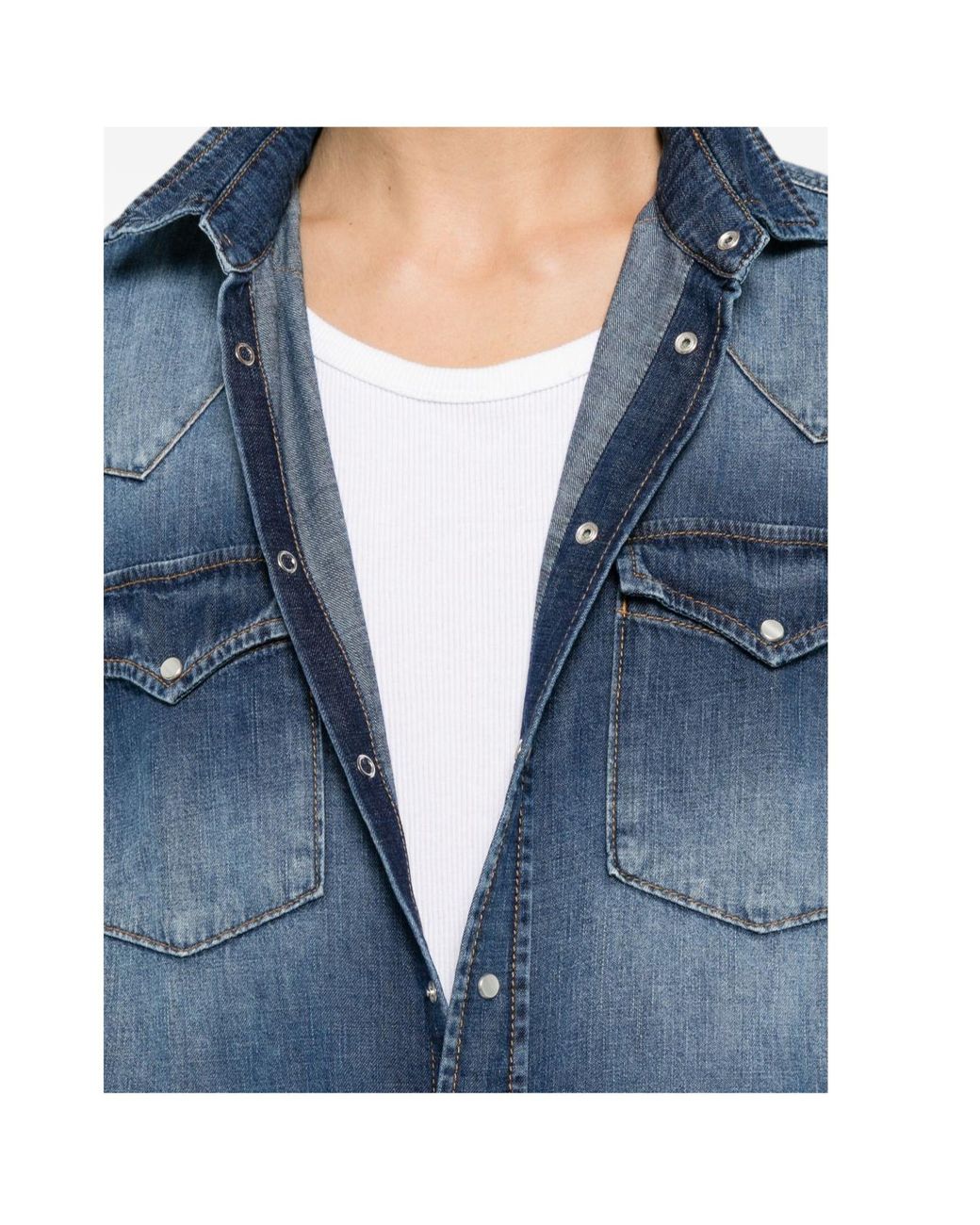 Dondup Blue Denim Shirt for men