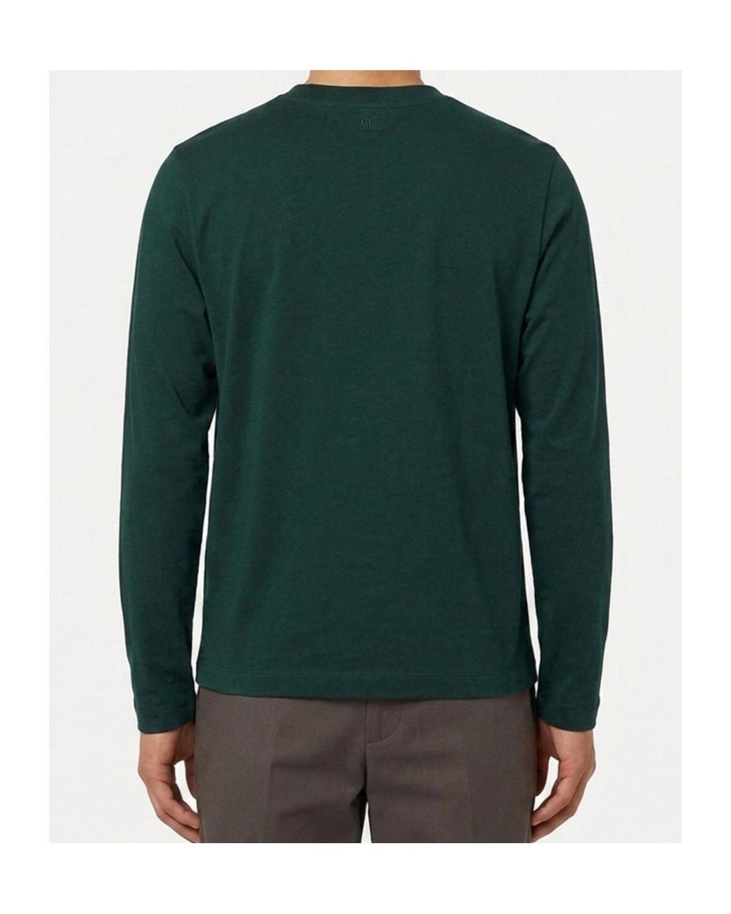 AMI Green Long-Sleeve T-Shirt for men