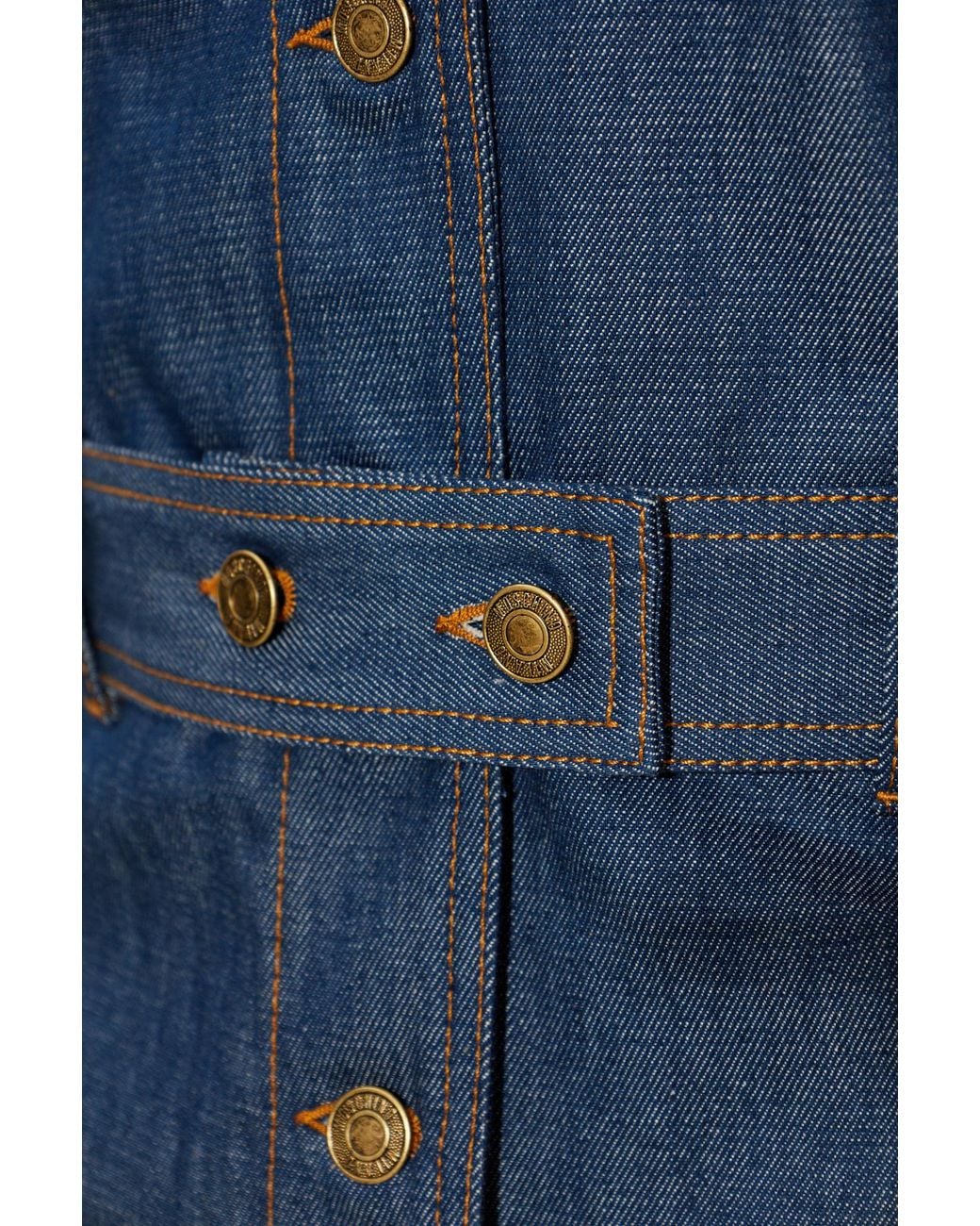 Moschino Blue Belted Denim Shirt Dress