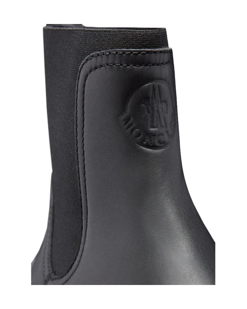 Moncler Black Larue Ankle Chelsea Boots for men