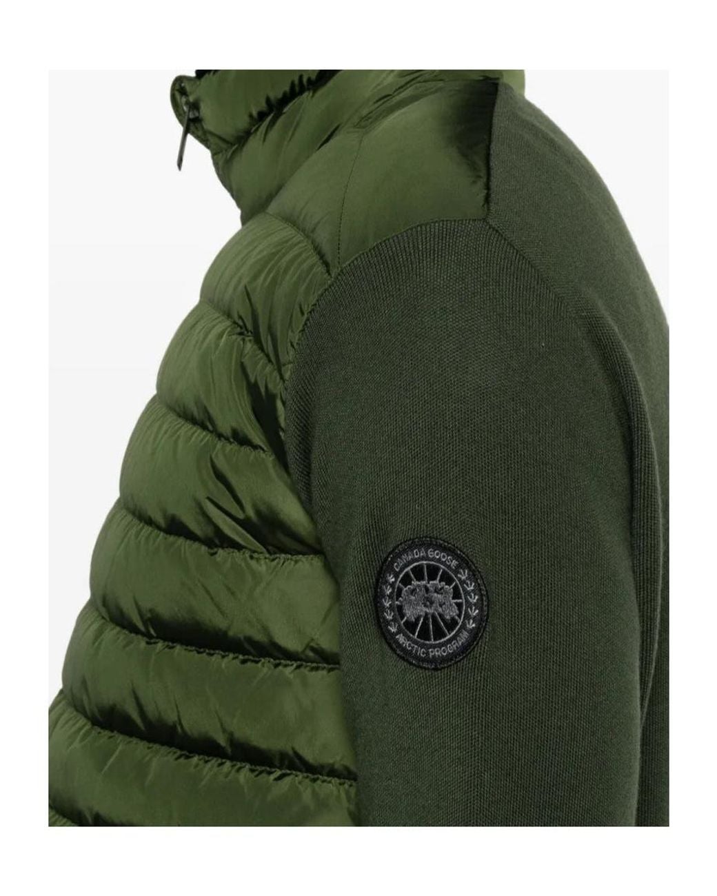 Canada Goose Green Hybridge Flavio Quilted Jacket for men