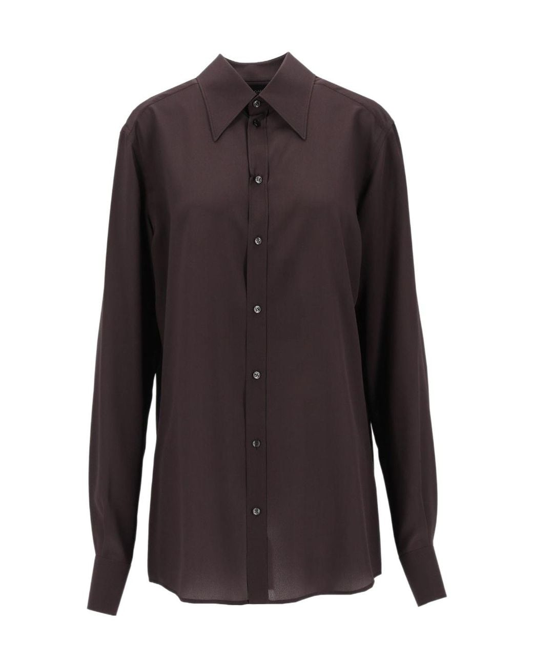 Dolce & Gabbana Brown Point-Collar Shirt for men
