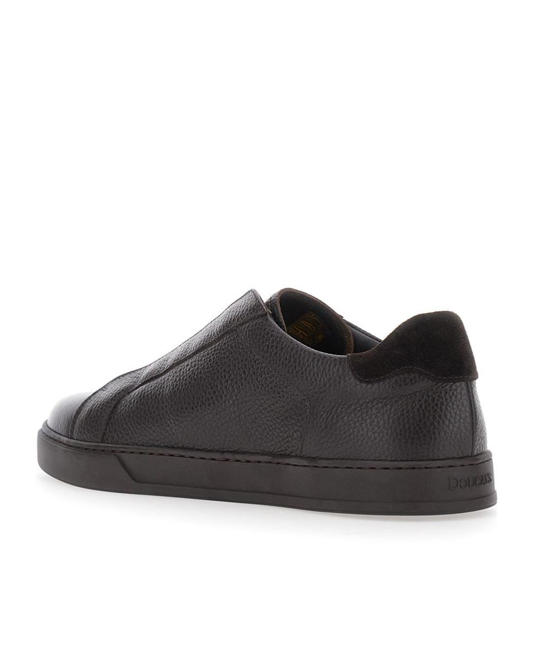 Doucal's Black Spencer Laceless Slip-On Sneakers for men