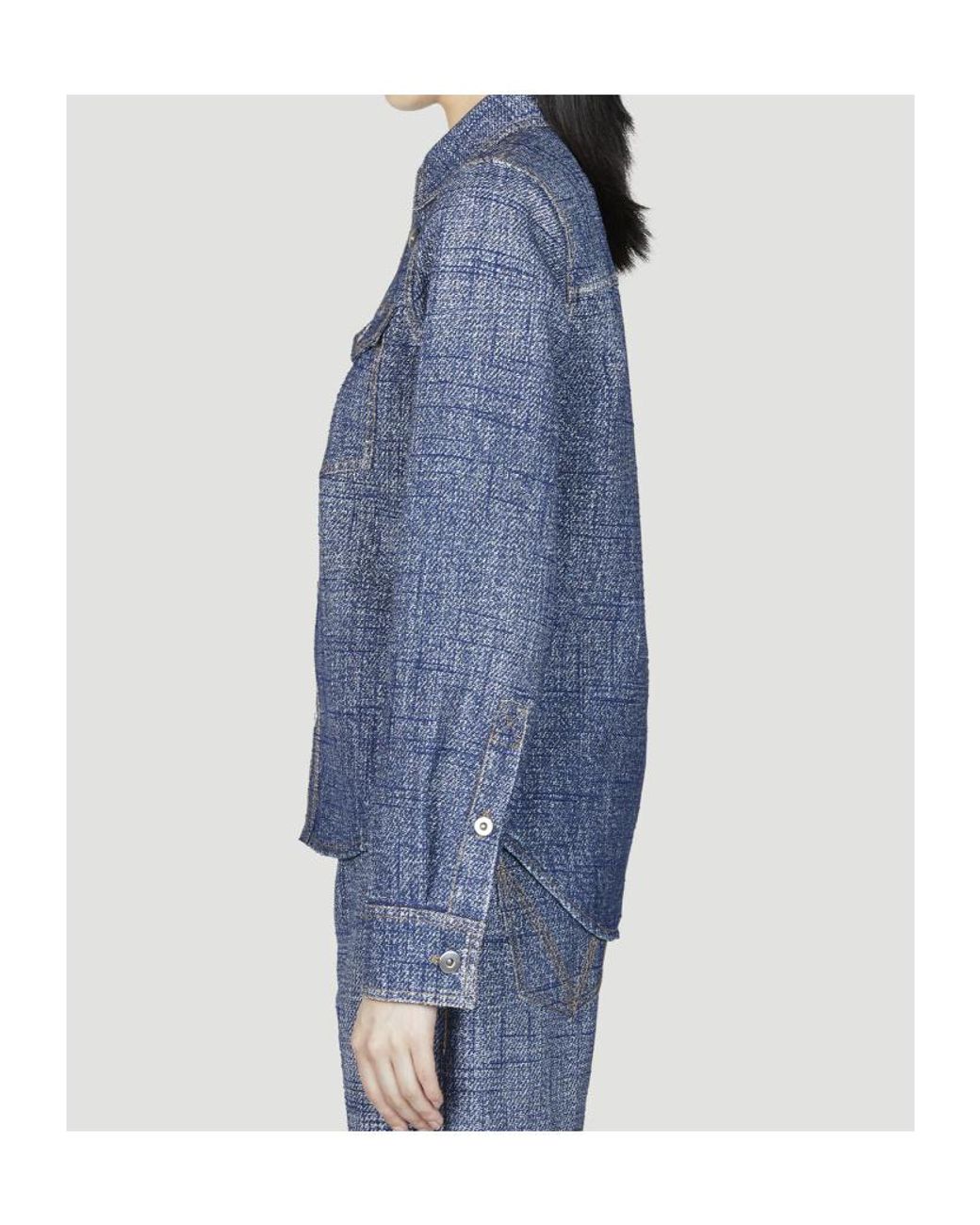 Bottega Veneta Blue Long Sleeved Buttoned Shirt