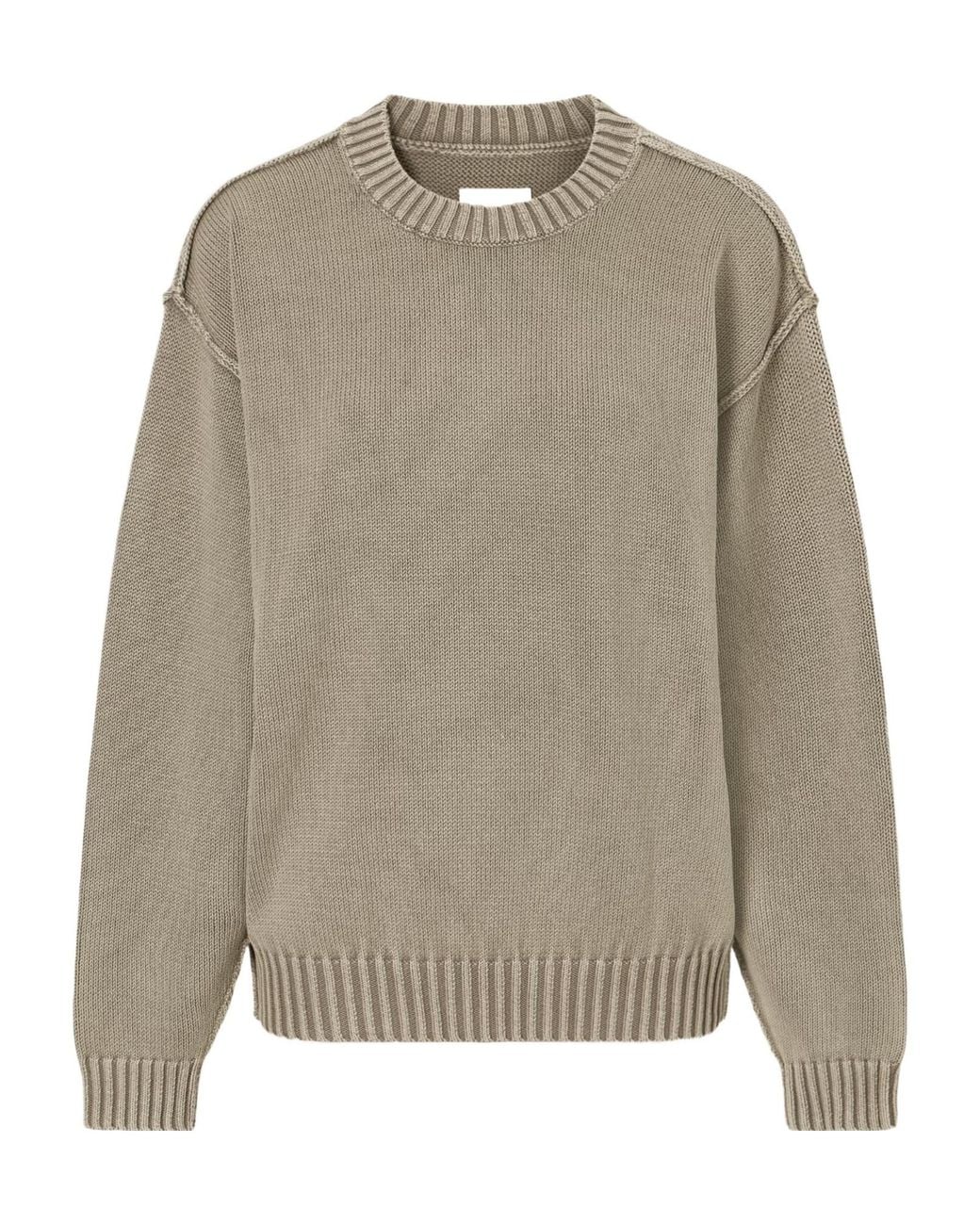 Aimé Leon Dore Gray Inside-Out Crewneck Cotton Sweater