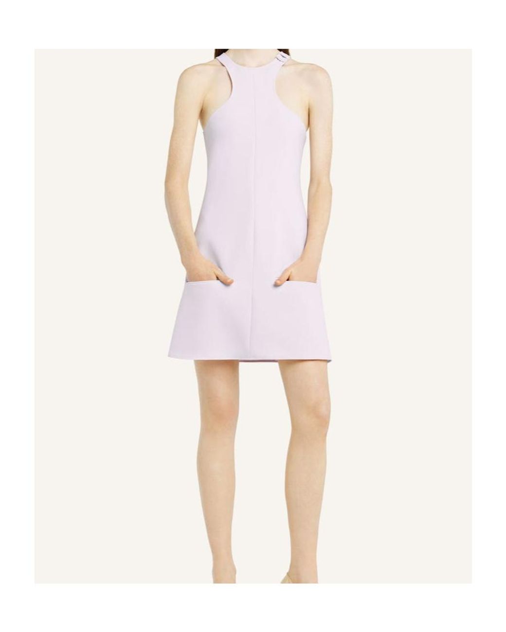 Courreges Pink Courrèges A-Line Racerback Sleeveless Dress